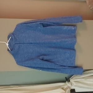 Blue half zip sweater